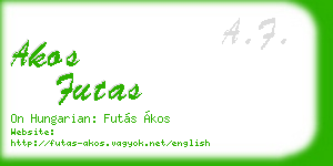 akos futas business card