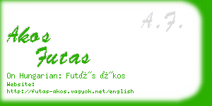 akos futas business card